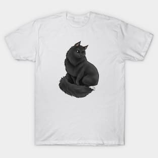 Cat - Siberian Cat - Black T-Shirt